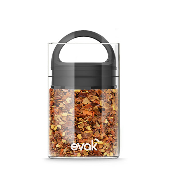 Evak Mini with Gloss Handle by Prepara for airtight storage of small food items.